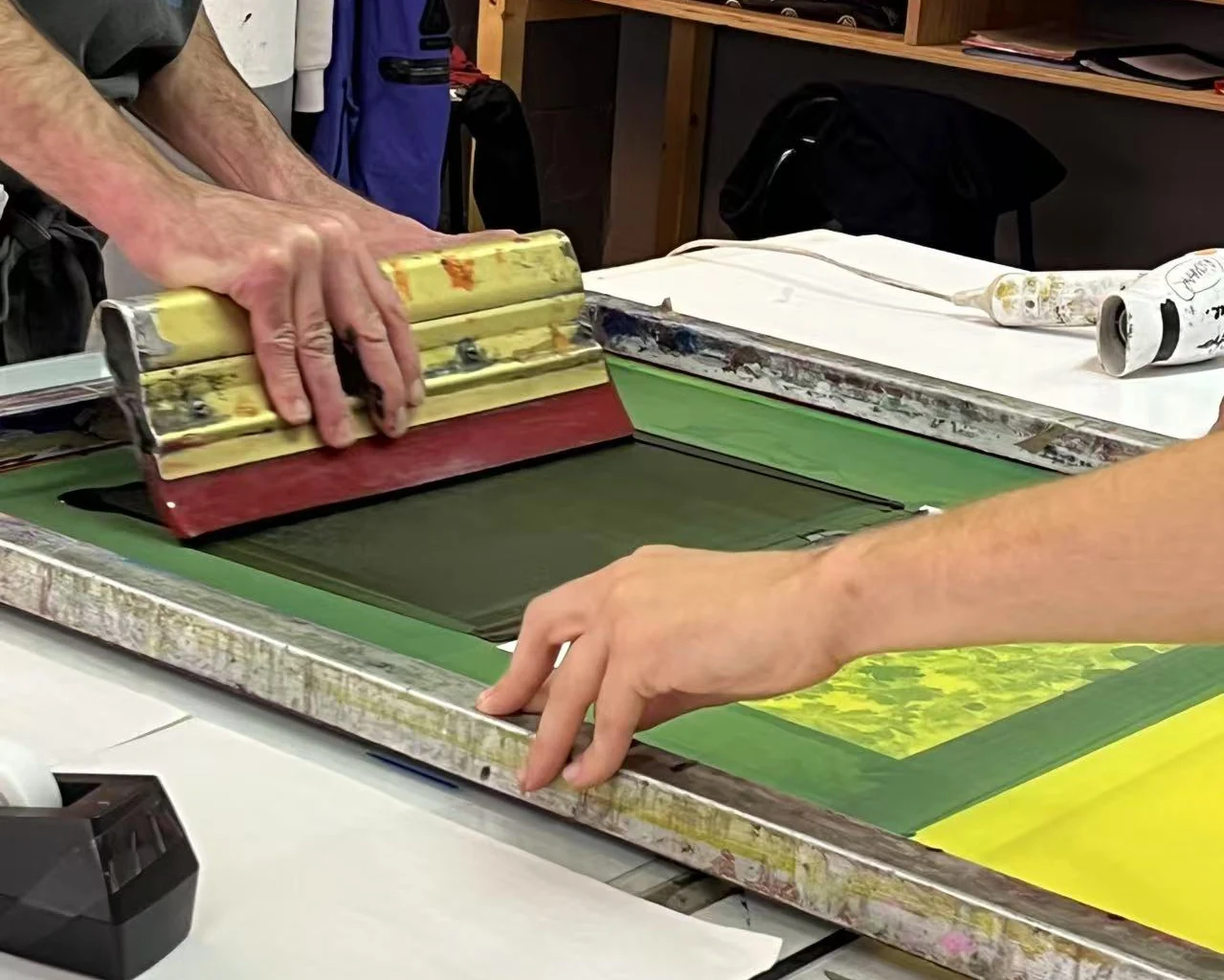 Still Here silkscreen process two