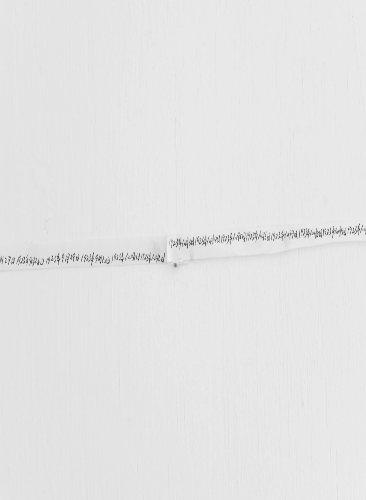 The Dates handwritten line detail